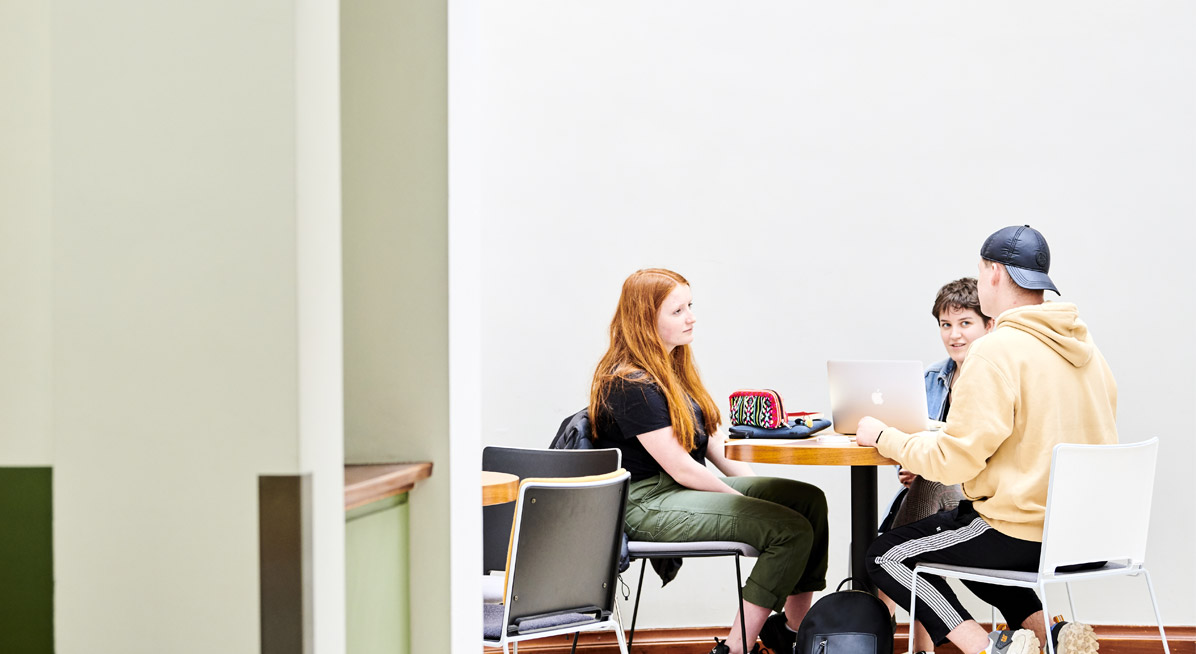 Students having a chat